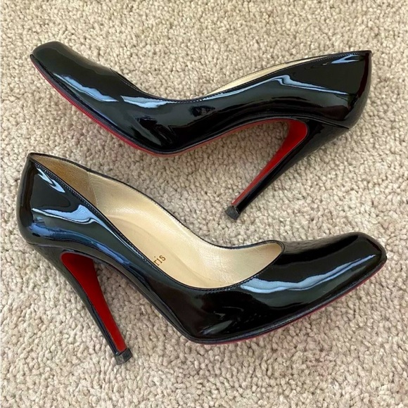 Christian Louboutin Black Pumps/Heels Decollete 868 100 Patent Calf Size 37.5 - Picture 4 of 8